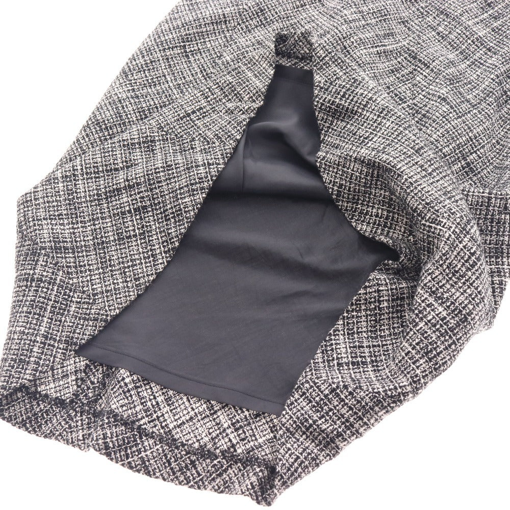 ■ アンタイトル セットアップ スーツ ジャケット ひざ丈スカート 長袖 トップス ボトムス ツイード フレア レディース 3 2 ブラック系