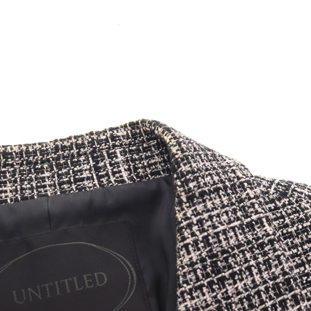 ■ アンタイトル セットアップ スーツ ジャケット ひざ丈スカート 長袖 トップス ボトムス ツイード フレア レディース 3 2 ブラック系