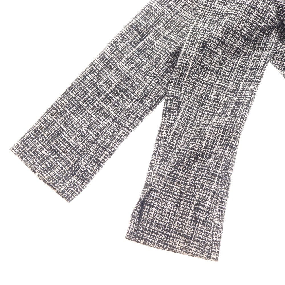 ■ アンタイトル セットアップ スーツ ジャケット ひざ丈スカート 長袖 トップス ボトムス ツイード フレア レディース 3 2 ブラック系