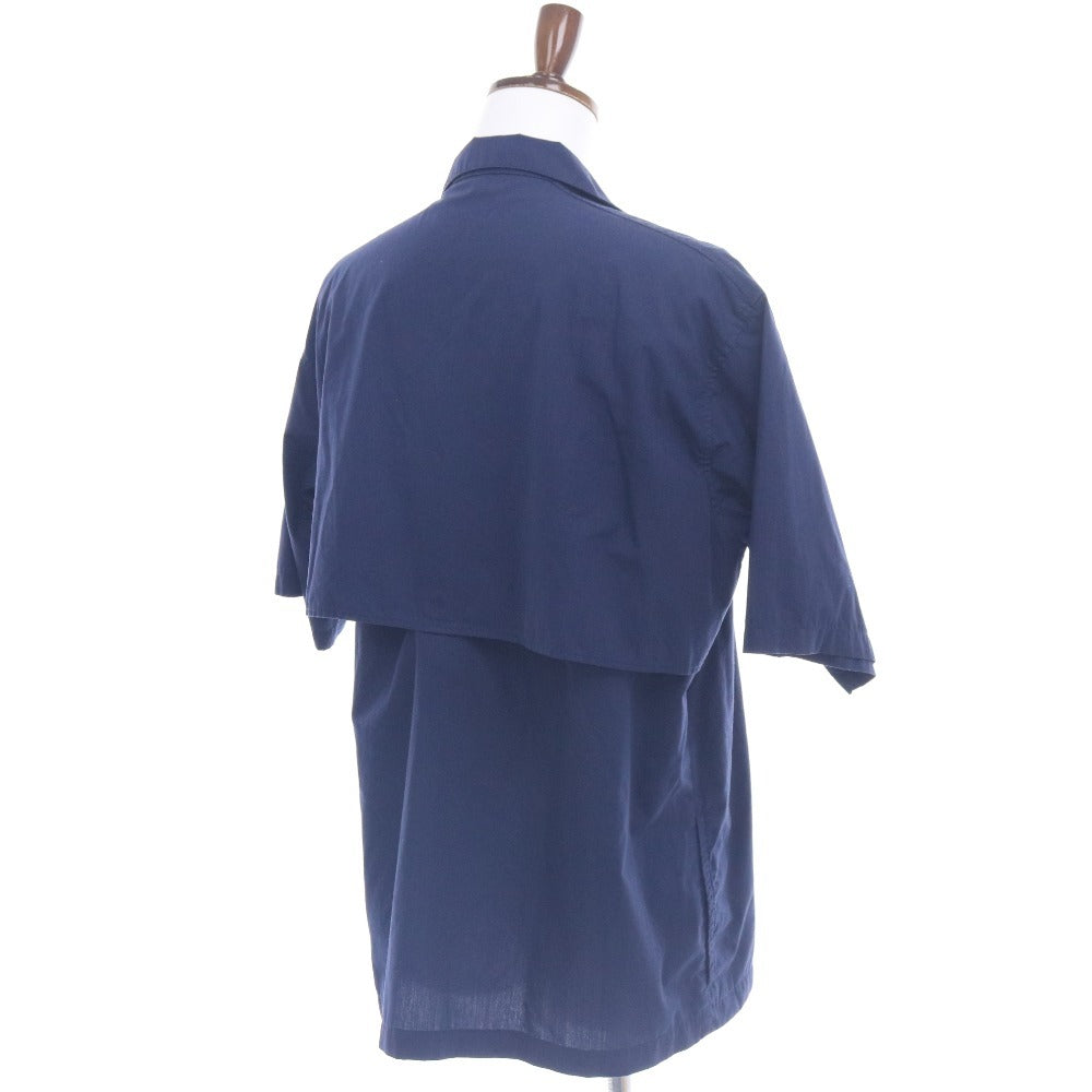 ■ ベイフロー ジャケット 半袖 アウター 無地 ボタン ポケット メッシュ メンズ 4 ネイビー系