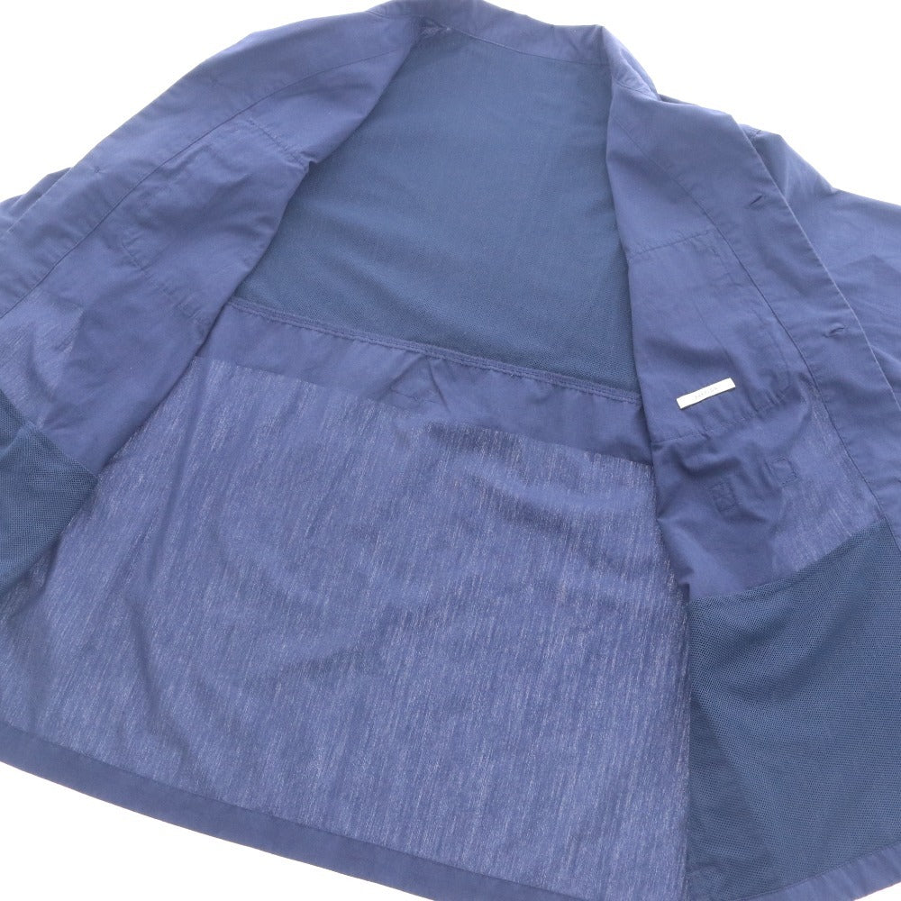 ■ ベイフロー ジャケット 半袖 アウター 無地 ボタン ポケット メッシュ メンズ 4 ネイビー系