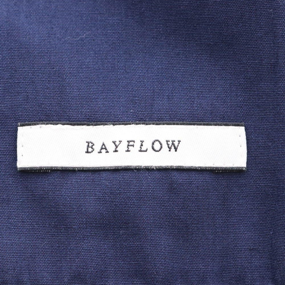 ■ ベイフロー ジャケット 半袖 アウター 無地 ボタン ポケット メッシュ メンズ 4 ネイビー系