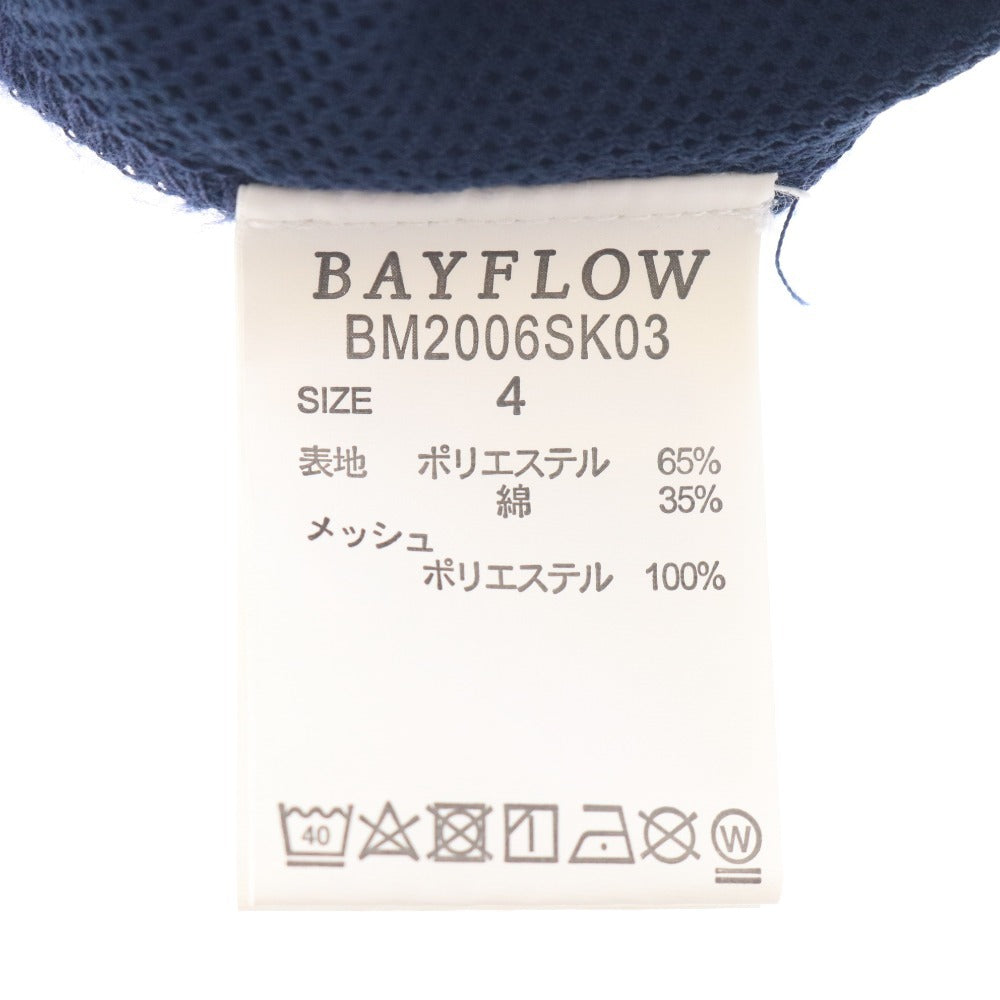 ■ ベイフロー ジャケット 半袖 アウター 無地 ボタン ポケット メッシュ メンズ 4 ネイビー系