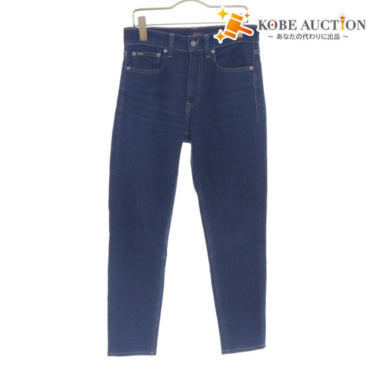 ■ ポロ ラルフローレン デニムパンツ ジーパン ボトムス ストレート レディース 26R ネイビー系
