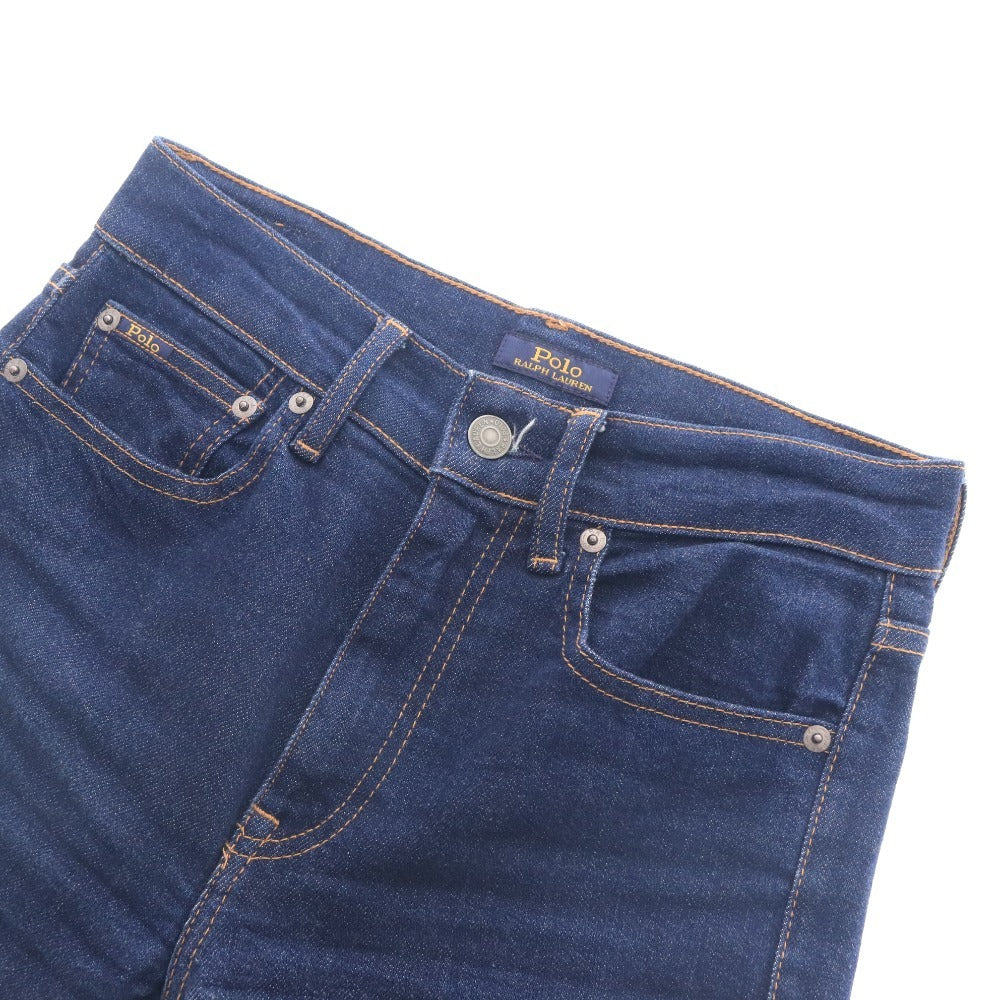 ■ ポロ ラルフローレン デニムパンツ ジーパン ボトムス ストレート レディース 26R ネイビー系