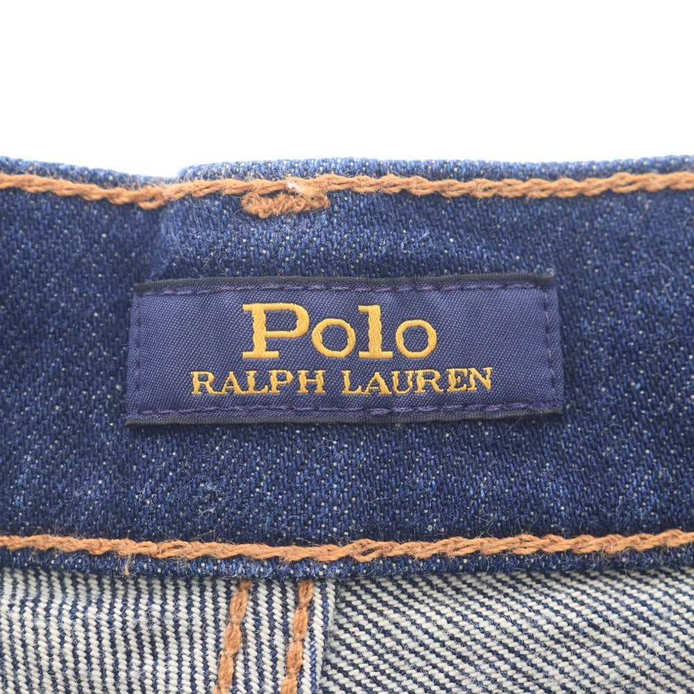 ■ ポロ ラルフローレン デニムパンツ ジーパン ボトムス ストレート レディース 26R ネイビー系
