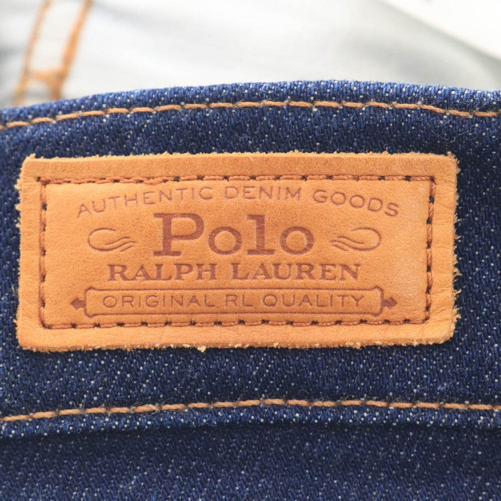 ■ ポロ ラルフローレン デニムパンツ ジーパン ボトムス ストレート レディース 26R ネイビー系