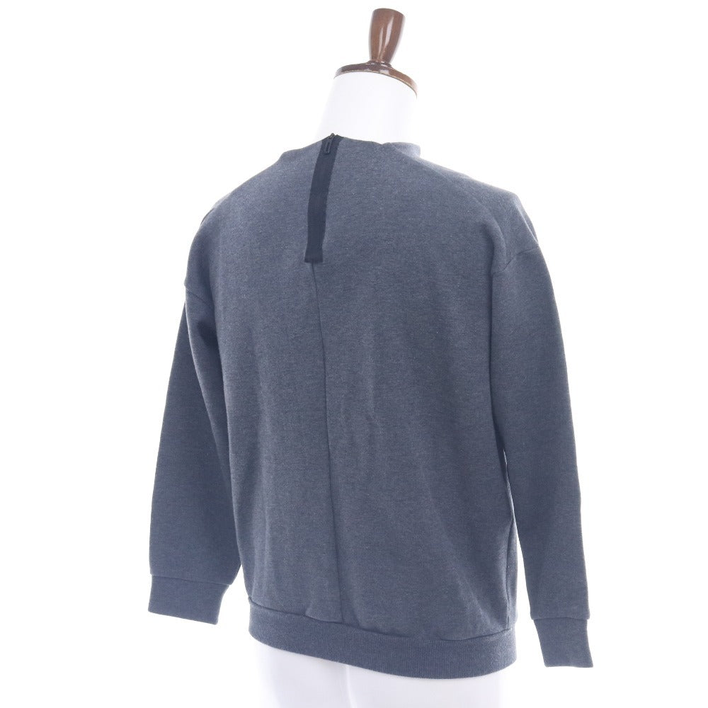 ■ アディダス トレーナー 長袖 トップス 無地 チャック 丸首 メンズ レディース S ダークグレー系