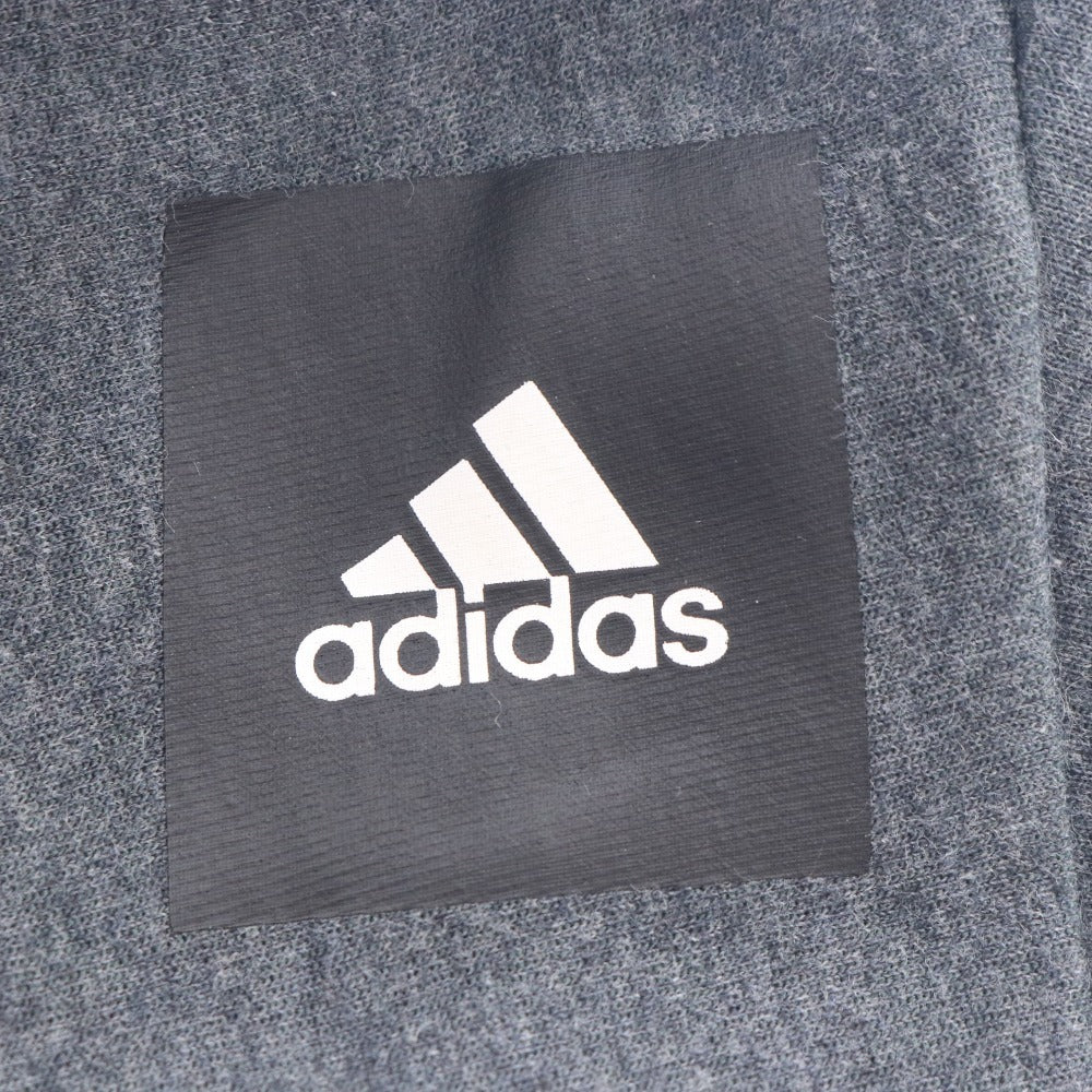 ■ アディダス トレーナー 長袖 トップス 無地 チャック 丸首 メンズ レディース S ダークグレー系