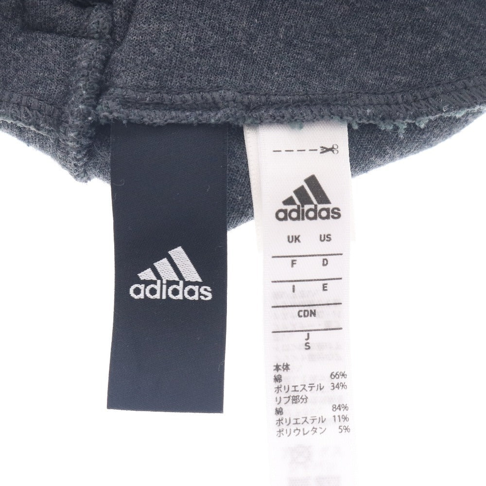 ■ アディダス トレーナー 長袖 トップス 無地 チャック 丸首 メンズ レディース S ダークグレー系