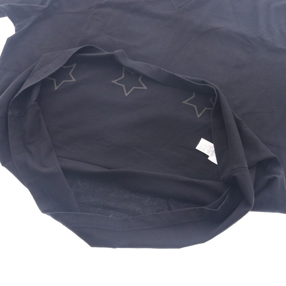 ■ ハイドロゲン Tシャツ 半袖 トップス 無地 星型パッチ 裏17パッチ 迷彩柄 丸首 メンズ レディース 3XL ブラック