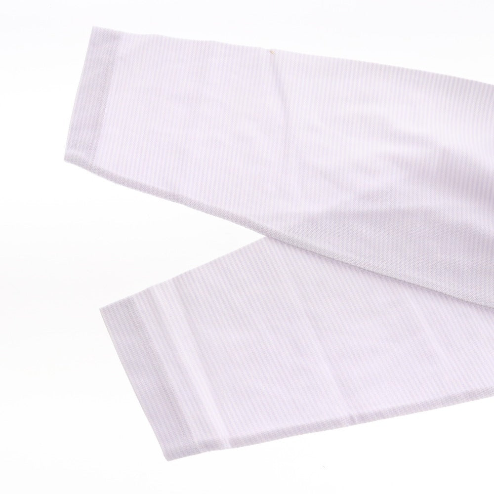 ■ ダンヒル シャツ 長袖 トップス ボーダー コットン100％ ボタン メンズ S ホワイト ライトパープル系