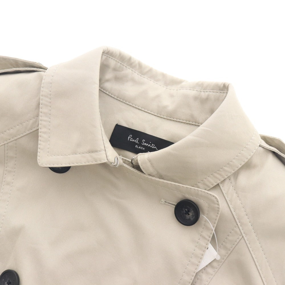 ■ ポールスミス トレンチ コート アウター ボタン ポケット ベルト 無地 レディース 40 ライトベージュ