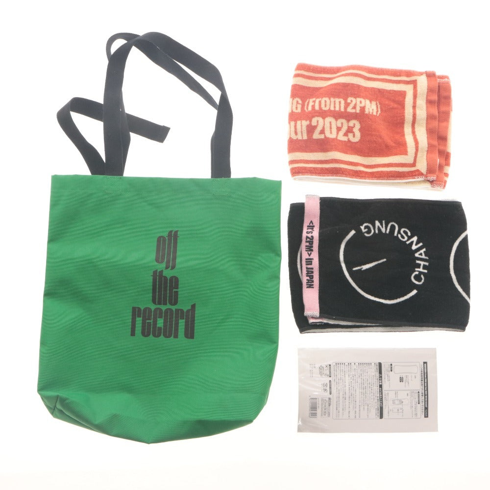 ■ 2PM WOOYOUNG Goods Set of 4 Off the record Penlight/Tote Bag/15th Anniversary It's,Solo Tour 2023 Towel