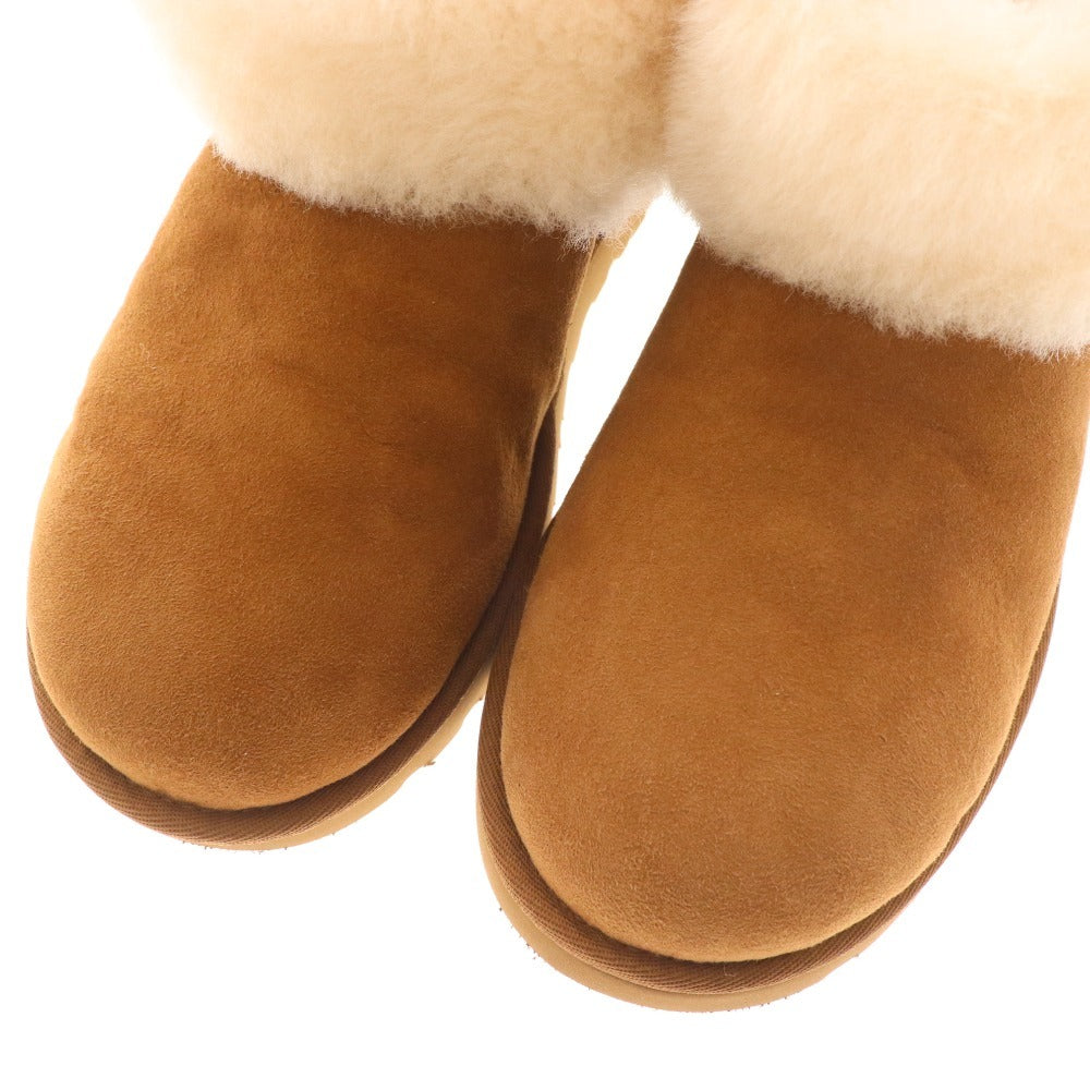 ■ UGG Sheepskin Boots Shoes 1106757 Shoes Classic Mini Fluff Women's 24.0cm Brown Box included Unused