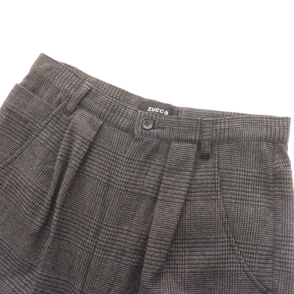 ■ ズッカ セットアップ ダウンジャケット ショートパンツ グレンチェック レディース M グレー