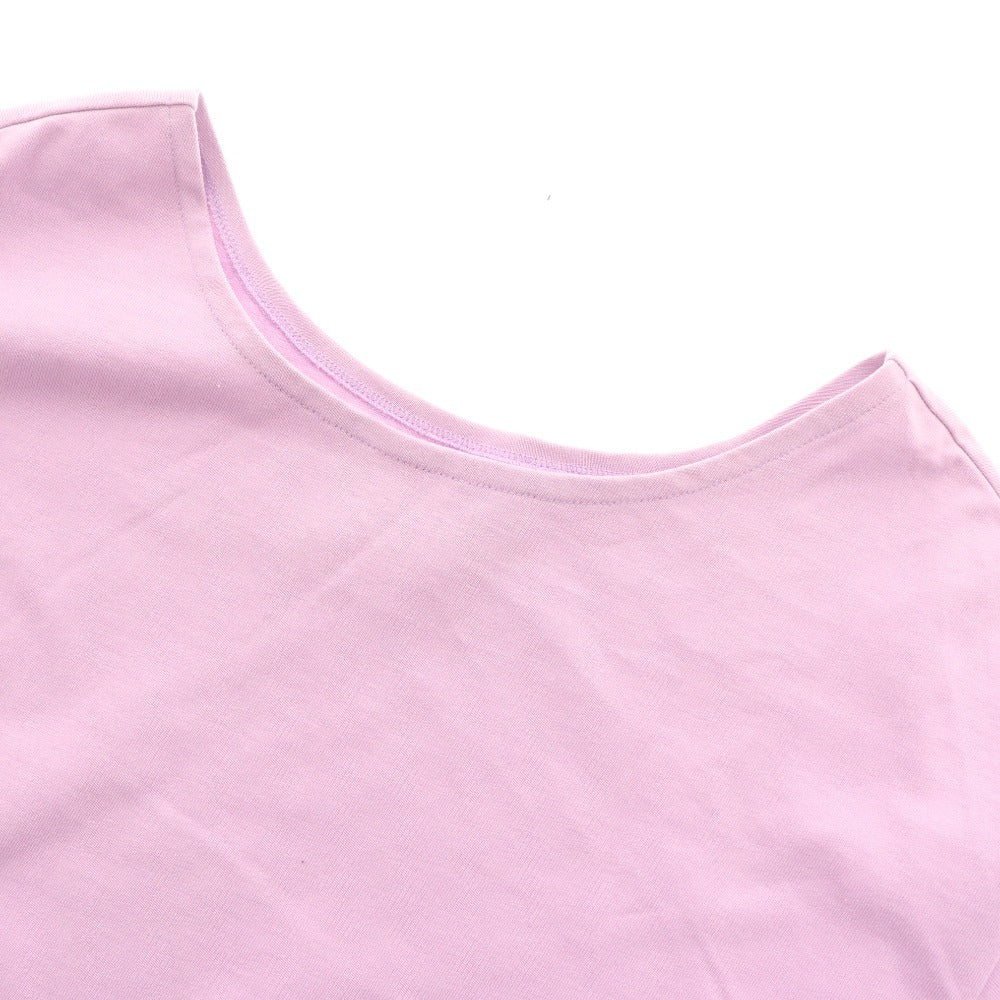 ■ イウエンマトフ カットソー ワンピース 長袖 ロング丈 トップス ボトムス スリット レディース F パープル タグ付き 未使用