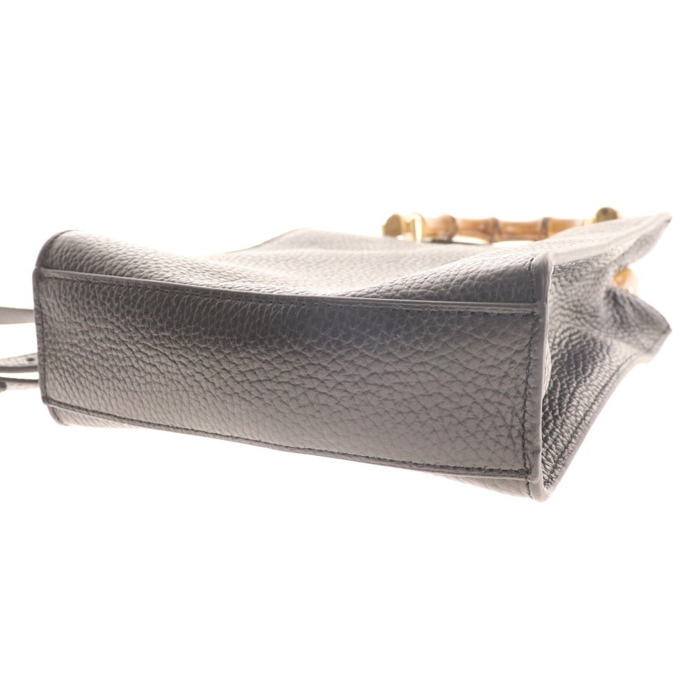 ■ マッキントッシュ フィロソフィー ハンドバッグ ショルダーバッグ 鞄 牛革 持ち手バンブー レディース ブラック