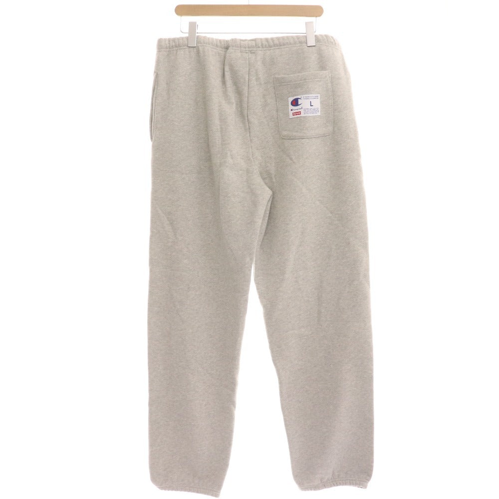 ■ Supreme Champion Sweatpants Bottoms Fleece Lining Men's L Gray With Bag