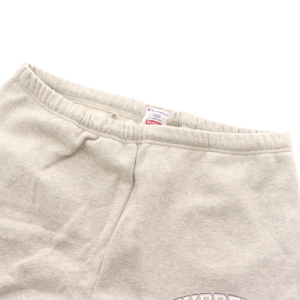 ■ Supreme Champion Sweatpants Bottoms Fleece Lining Men's L Gray With Bag