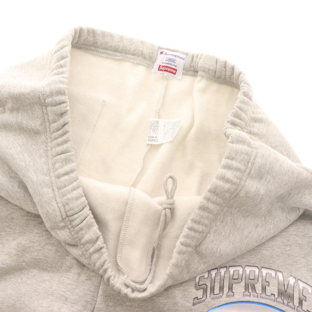 ■ Supreme Champion Sweatpants Bottoms Fleece Lining Men's L Gray With Bag