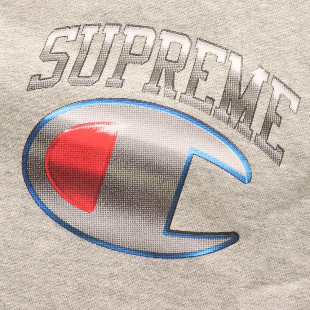 ■ Supreme Champion Sweatpants Bottoms Fleece Lining Men's L Gray With Bag