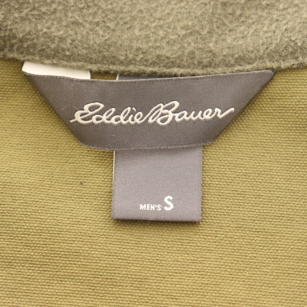 ■ エディーバウアー ジャケット 長袖 アウター ロゴ プリン ナイロン混 メンズ S カーキ系