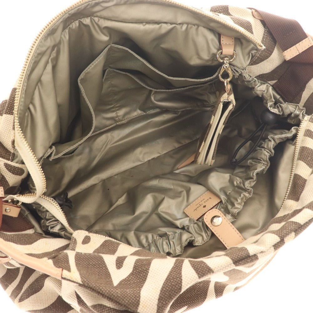 ■ ケイトスペード ハンドバッグ ショルダーバッグ ゼブラ柄 レディース ベージュ ブラウン 付属品付き