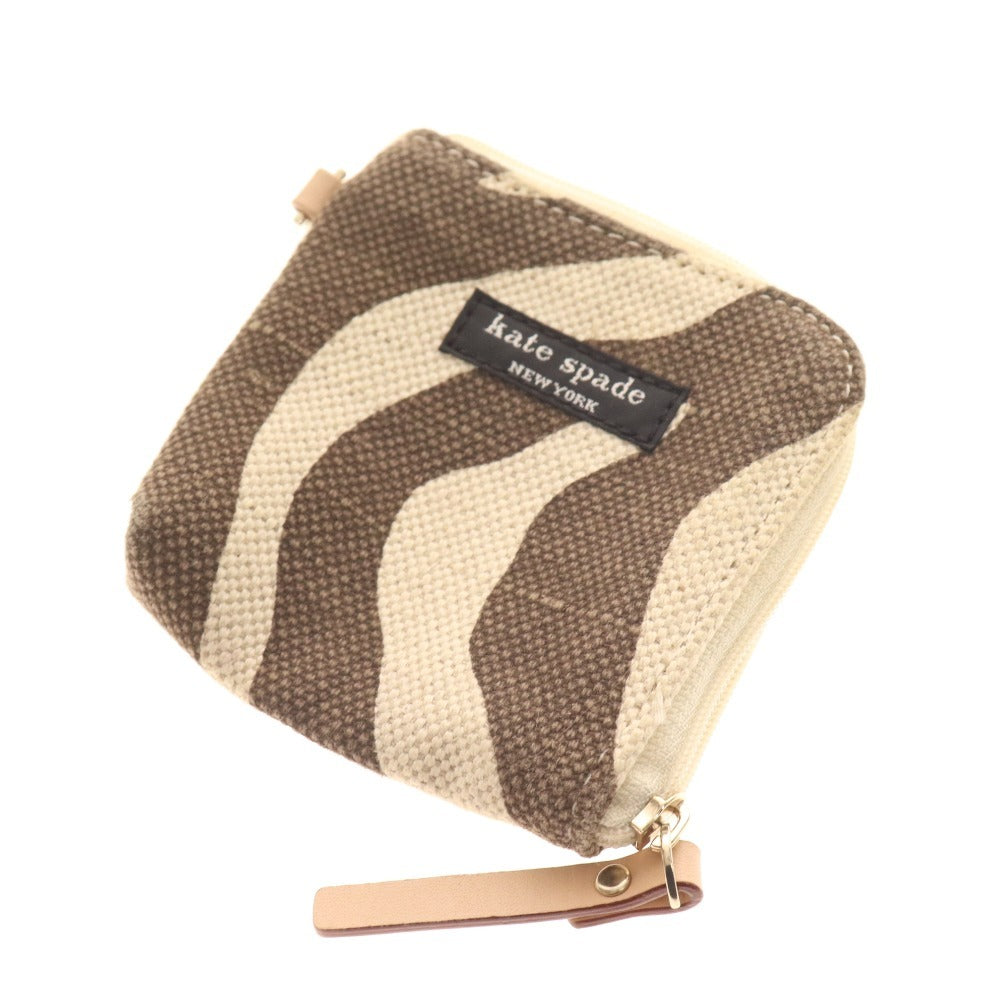 ■ ケイトスペード ハンドバッグ ショルダーバッグ ゼブラ柄 レディース ベージュ ブラウン 付属品付き