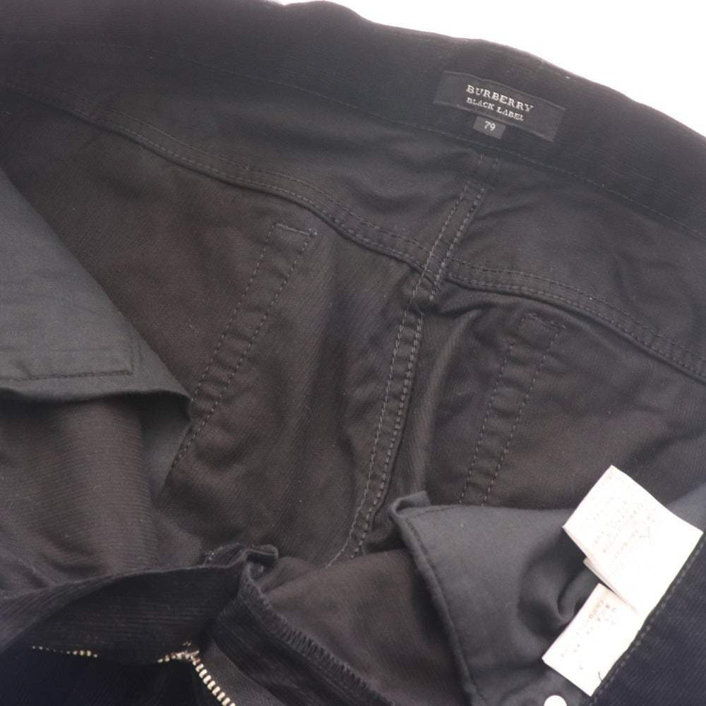 ■ バーバリーブラックレーベル パンツ ボトムス コーデュロイ メンズ 79 ブラック