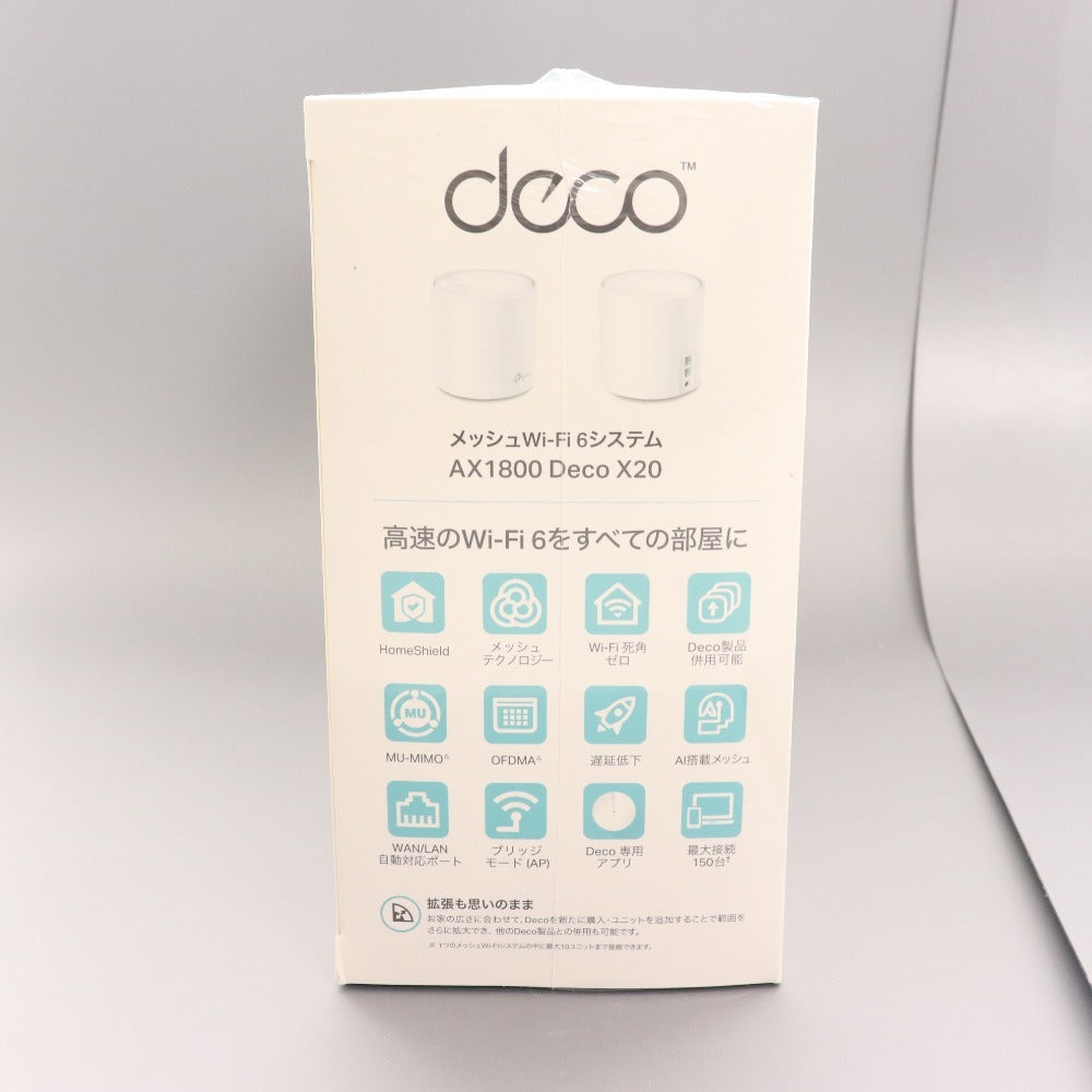 ■ TP-Link Wi-Fiルーター AX1800 メッシュWi-Fiシステム Deco X20 デュアルバンド Wi-Fi 6 付属品付き 未開封 未使用