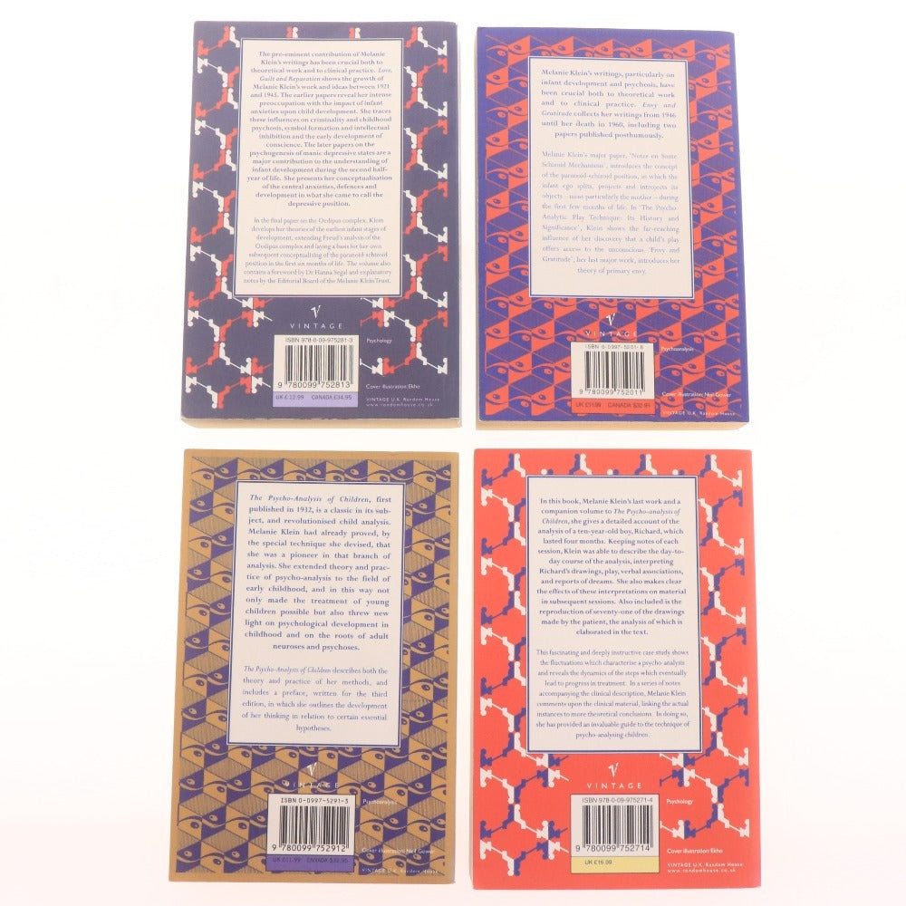 ■ Melanie Klein, all 4 volumes, bundled, book, paperback, psychoanalyst, child analysis, psychology