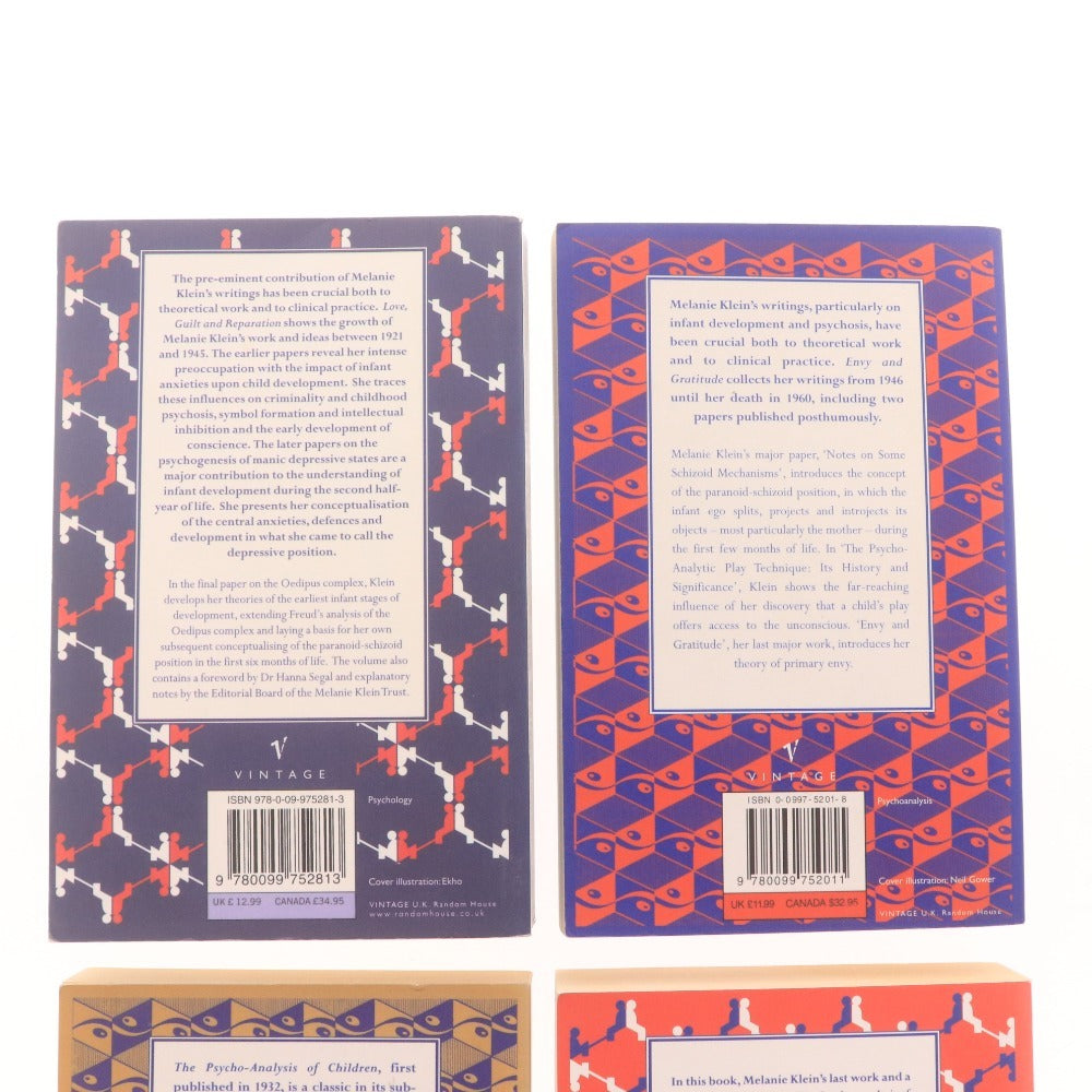 ■ Melanie Klein, all 4 volumes, bundled, book, paperback, psychoanalyst, child analysis, psychology