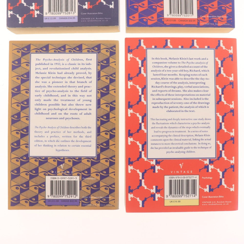 ■ Melanie Klein, all 4 volumes, bundled, book, paperback, psychoanalyst, child analysis, psychology