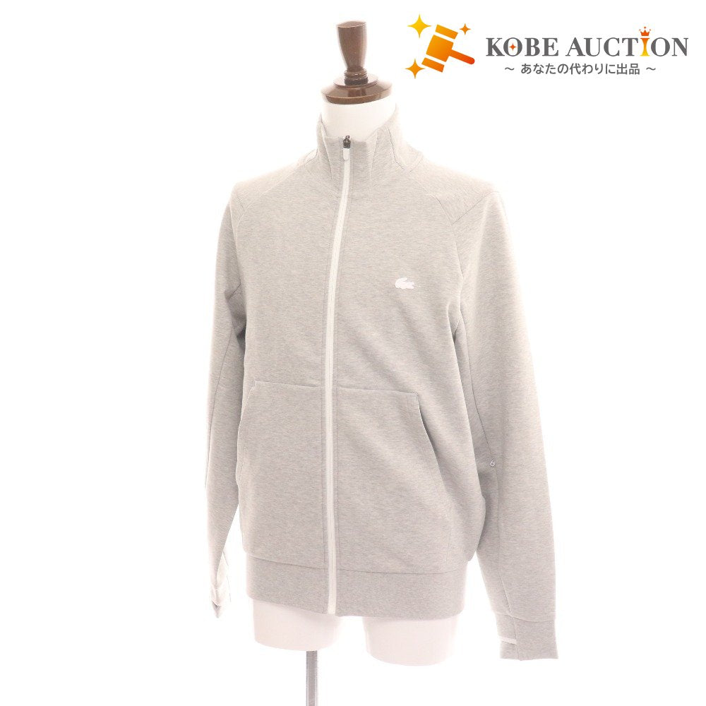 ■ ラコステ スエットシャツ 長袖 トップス ハイネック フルジップ メンズ M グレー タグ付き 未使用