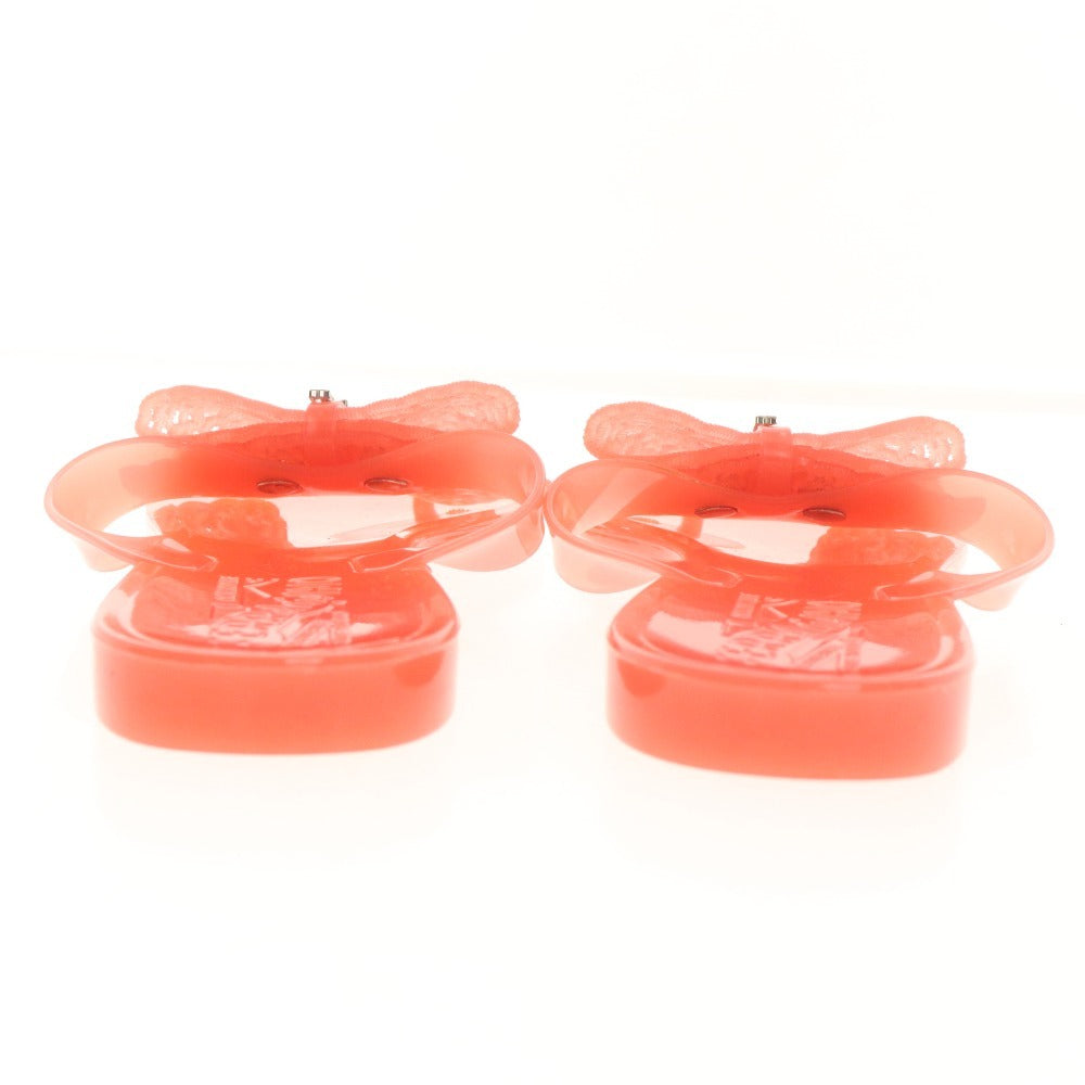 ■ サルヴァトーレフェラガモ トングサンダル ラバーシューズ 靴 リボン ロゴ レディース 6 ピンク 袋付き