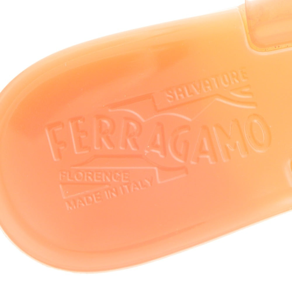 ■ サルヴァトーレフェラガモ トングサンダル ラバーシューズ 靴 リボン ロゴ レディース 6 ピンク 袋付き