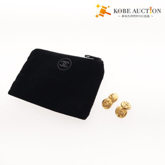 ■ シャネル カフス ココマーク ラウンド 2連 ヴィンテージ 97P 2.5cm ゴールド ケース付き