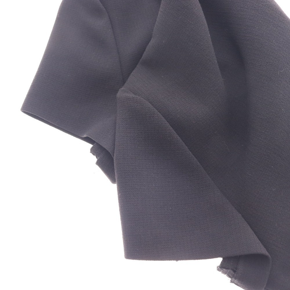 ■ エミリオプッチ ワンピース 半袖 トップス ボトムス ウエストスリット バイカラー レディース 44 ホワイト ブラック タグ付き 未使用