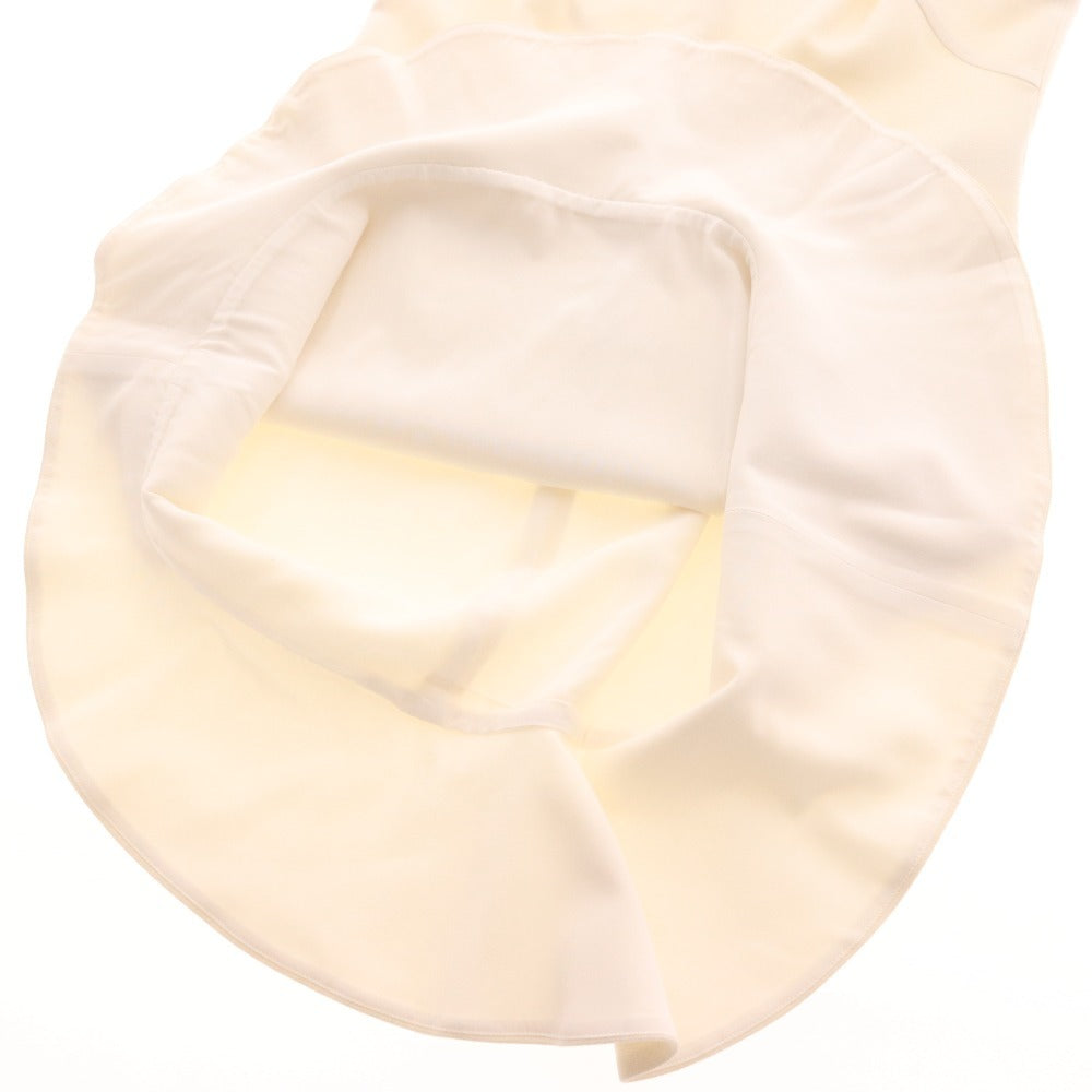 ■ エミリオプッチ ワンピース ドレス ノースリーブ ひざ丈 トップス ボトムス 裾フリル レディース 44 ホワイト 未使用