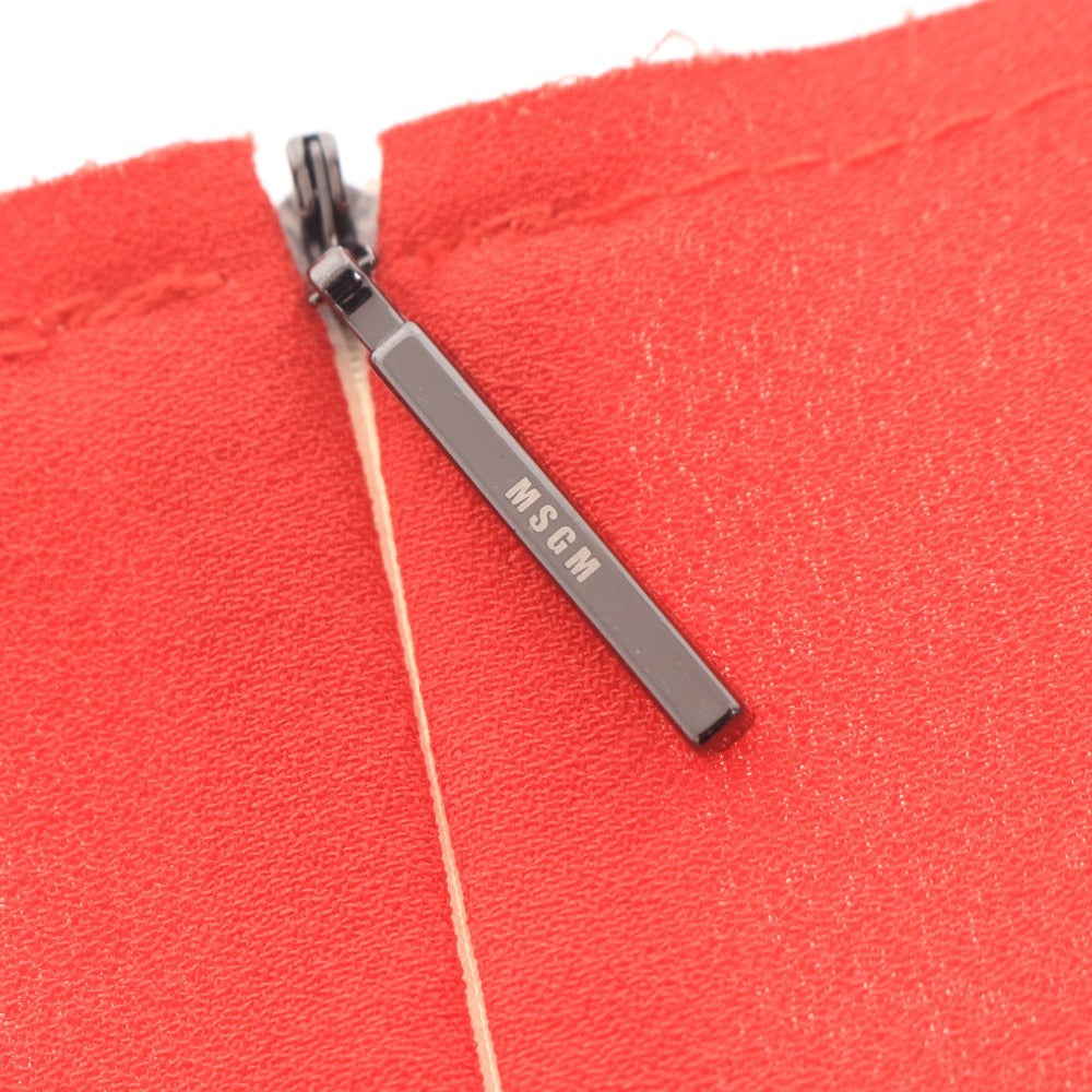 ■ MSGM エムエスジーエム ワンピース ノースリーブ トップス ボトムス フリル ひざ丈 レディース 42 （9号 M～L相当）レッド