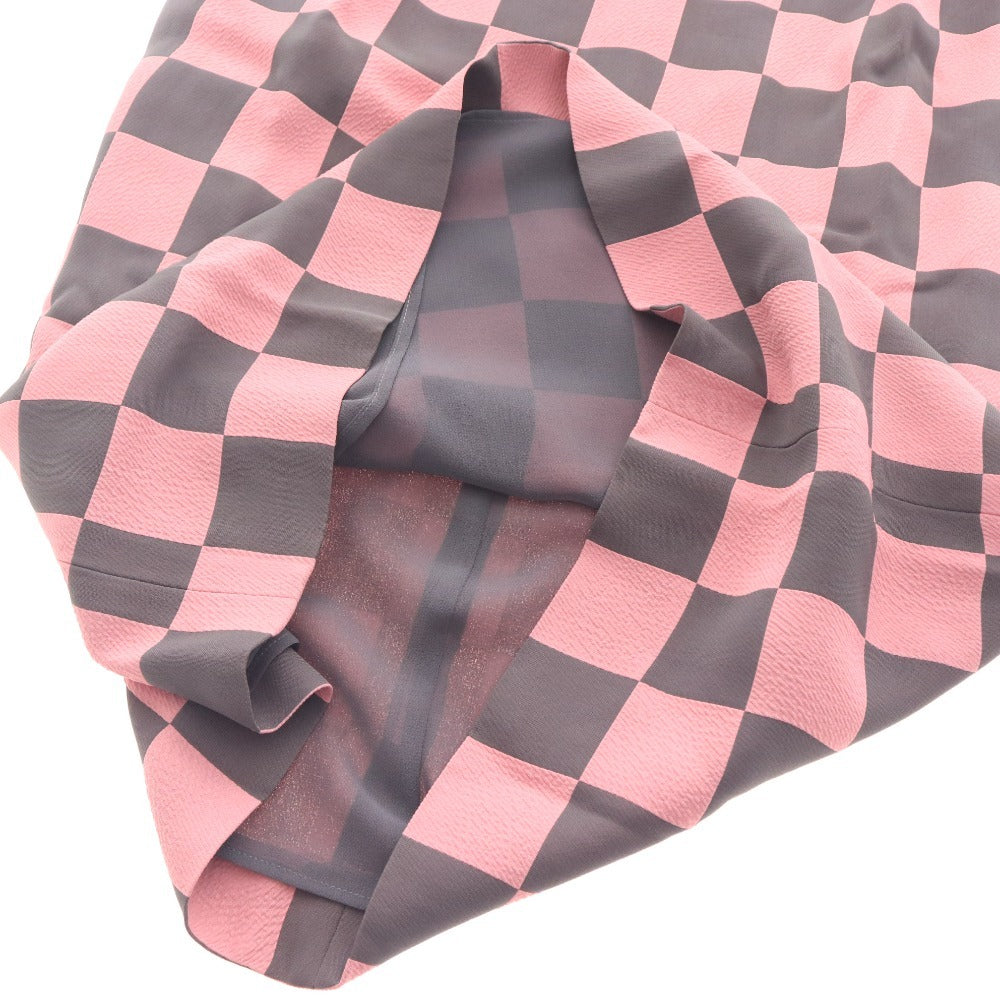 Emporio Armani sleeveless check plaid dress, women's size 40 (equivalent to size 9, M-L), pink and gray, tags included, unused