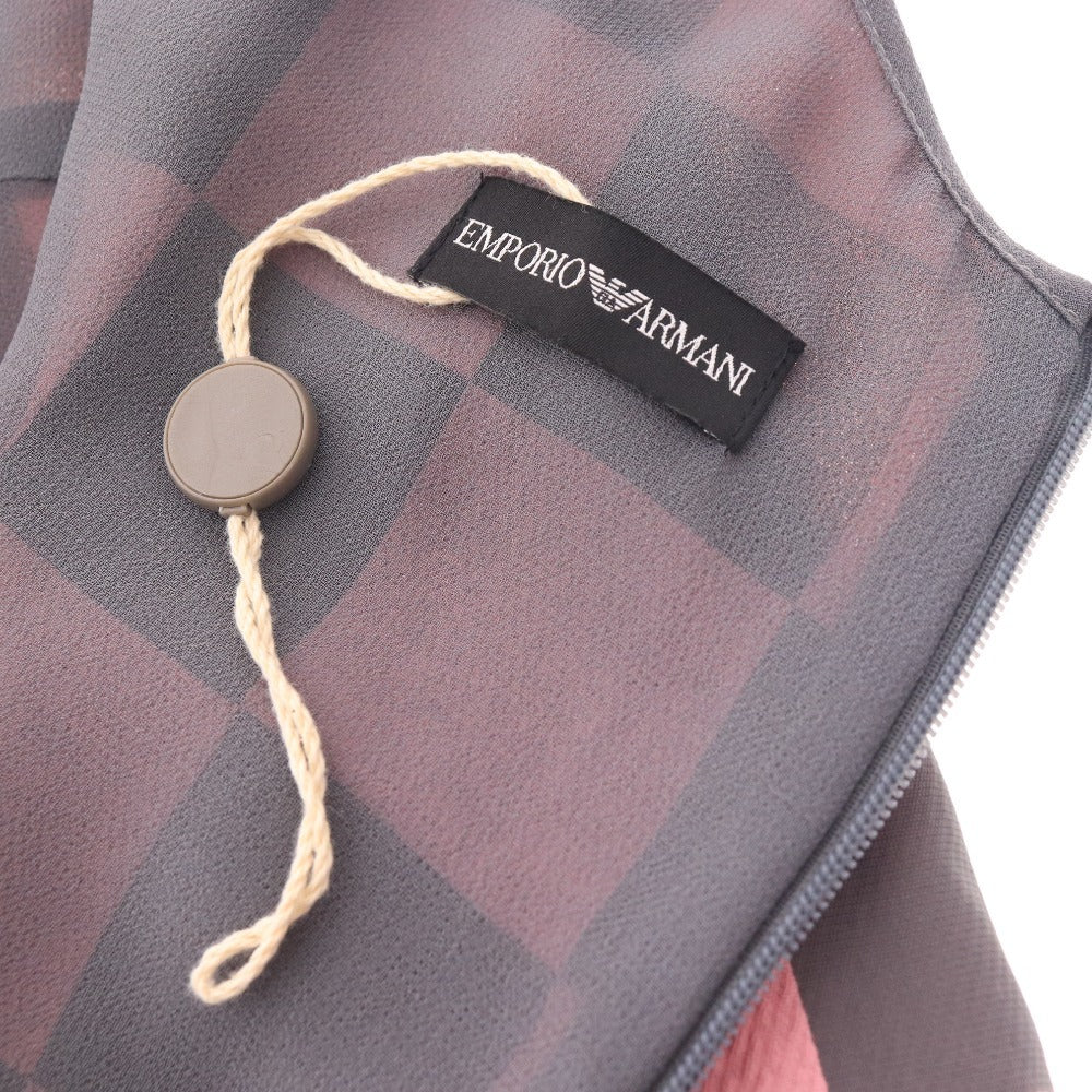 Emporio Armani sleeveless check plaid dress, women's size 40 (equivalent to size 9, M-L), pink and gray, tags included, unused