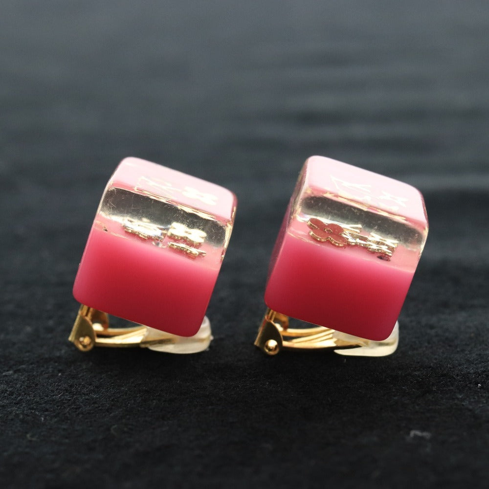 ■ ルイヴィトン イヤリング ピアス 2点セット カスタム 1点モノ イチゴ モノグラム ゴールド レッド ピンク レディース カスタマイズ