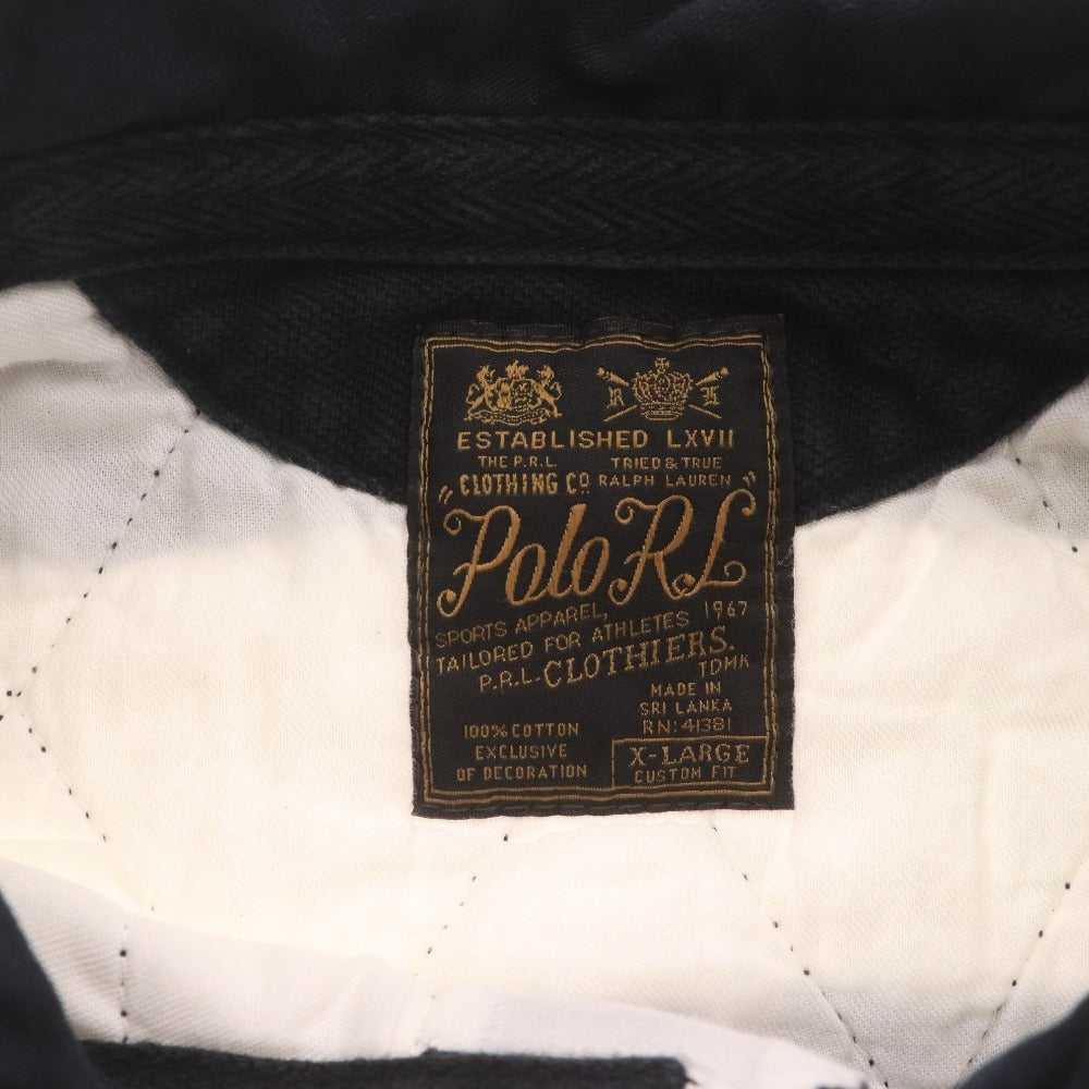 ■ ポロラルフローレン ポロシャツ 半袖 トップス 襟ボタン ボーダー柄 ロゴ メンズ レディース XL 白黒 ホワイト ブラック