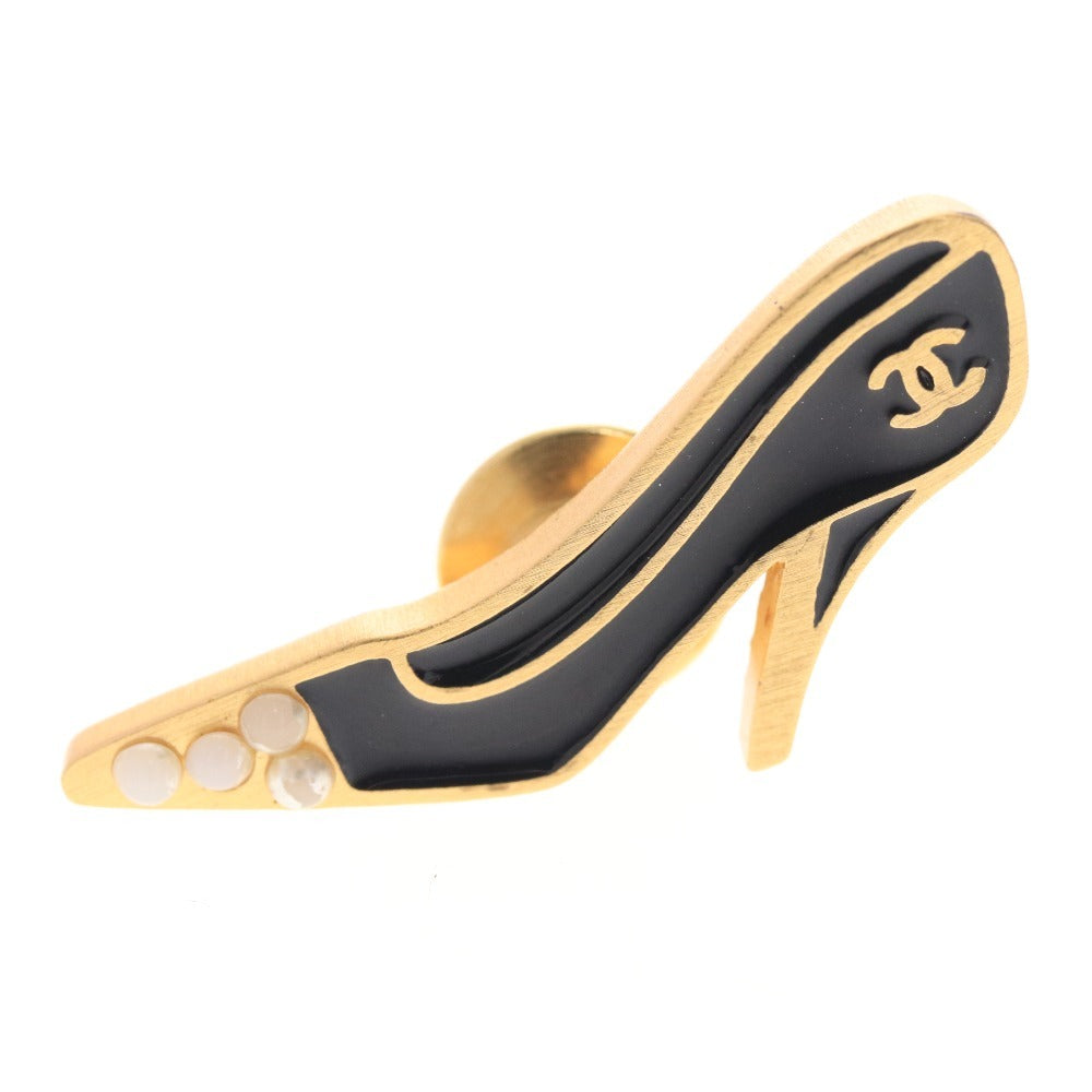 ■ シャネル ブローチ 3点セット まとめ売り カメリア 花 ヒール パンプス パール ココマーク 総重量20g ゴールド ブラック 付属品付き