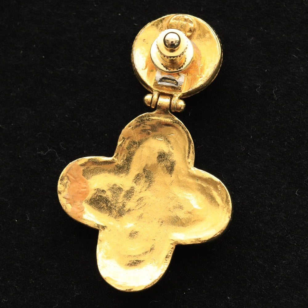 ■ シャネル カラーストーン ブローチ ヴィンテージ ココマーク 全長 6.5 重量 22g ゴールド レッド グリーン 付属品付き