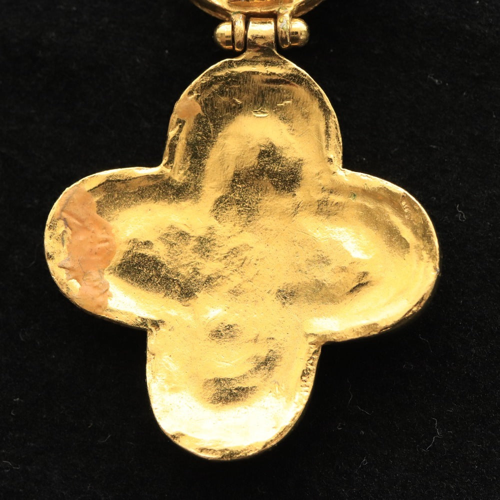 ■ シャネル カラーストーン ブローチ ヴィンテージ ココマーク 全長 6.5 重量 22g ゴールド レッド グリーン 付属品付き