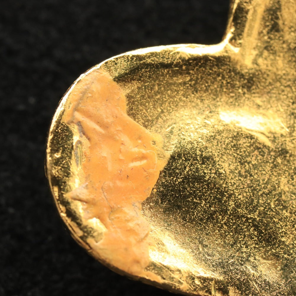 ■ シャネル カラーストーン ブローチ ヴィンテージ ココマーク 全長 6.5 重量 22g ゴールド レッド グリーン 付属品付き