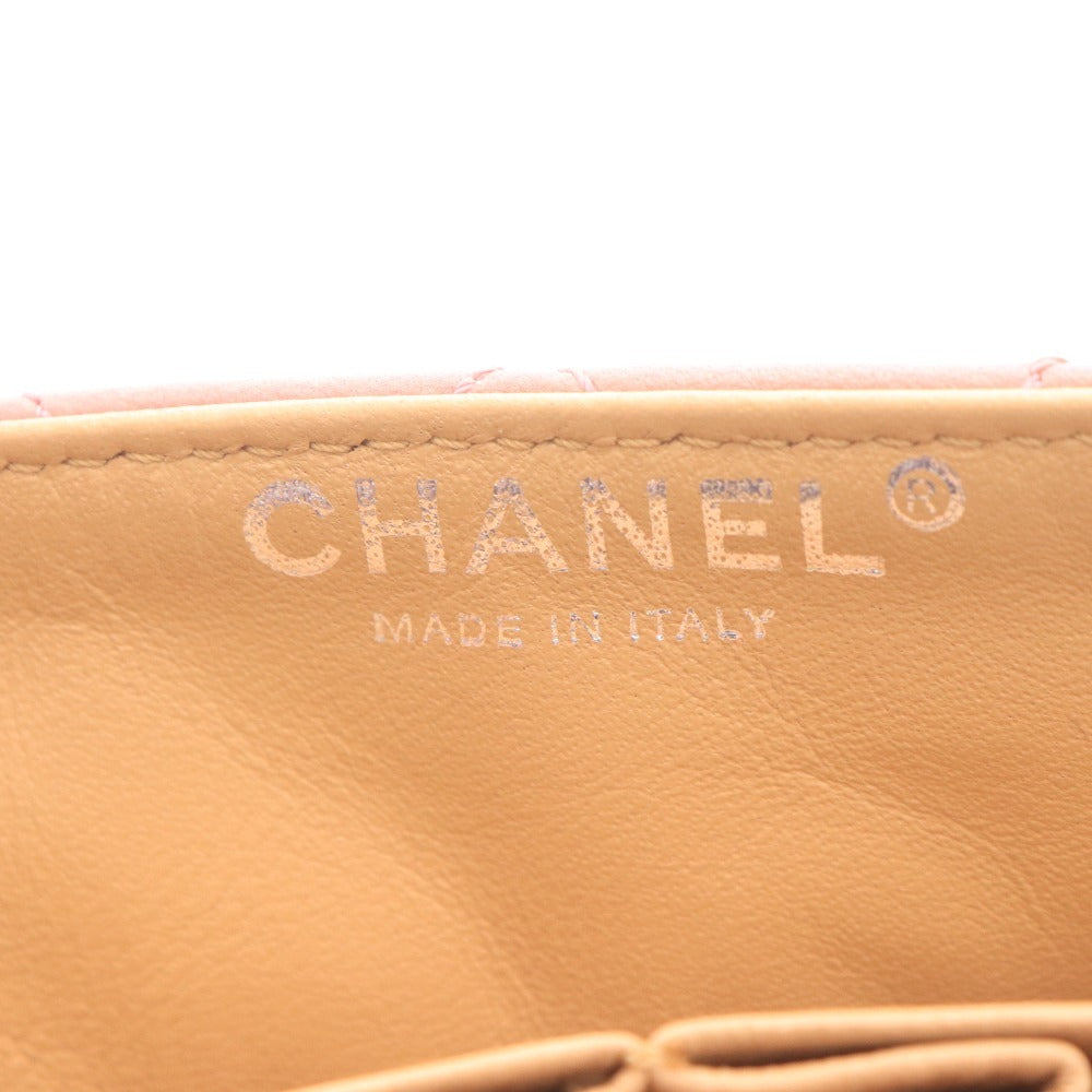 ■ シャネル ショルダーバッグ 鞄 マトラッセ チェーン ラムスキン ココマーク シルバー金具 イタリア製 2008年購入 レディース ピンク系